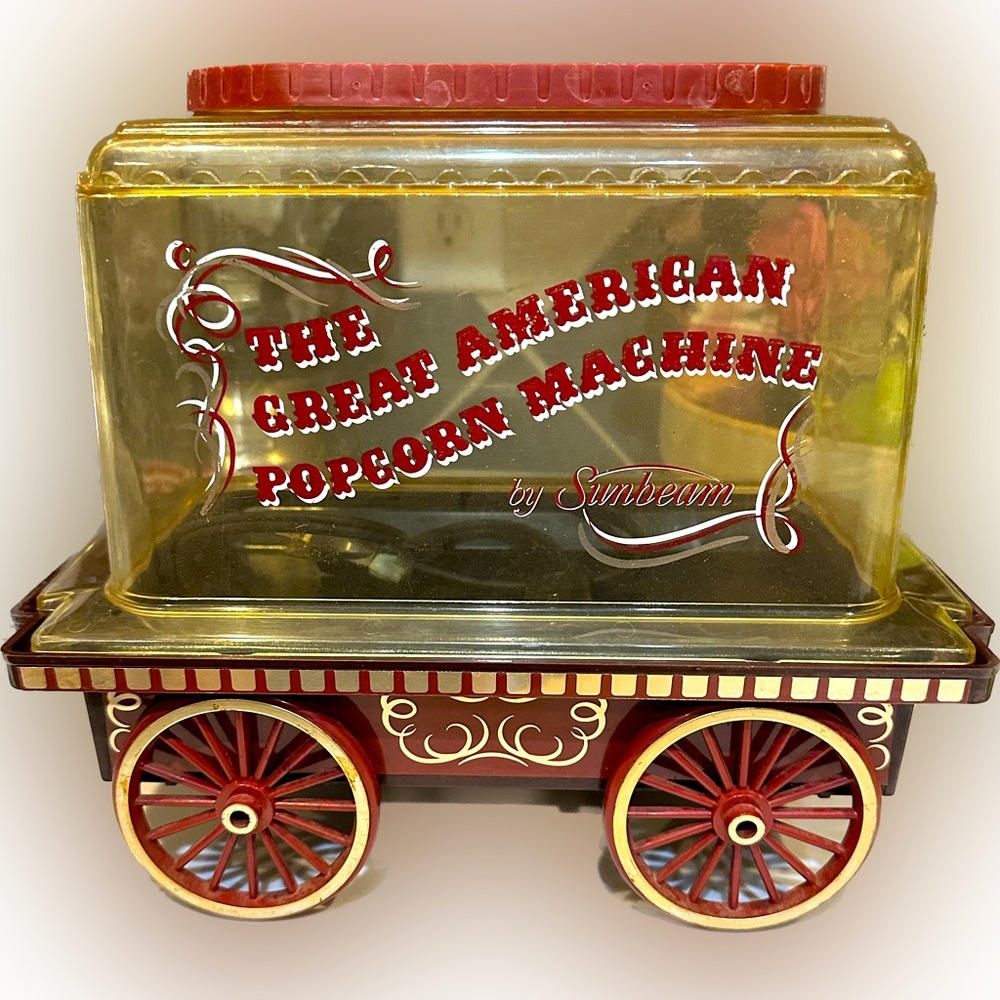 VTG 70s SUNBEAM THE GREAT AMERICAN POPCORN MACHINE NOSTALGIC COLLECTIBLE HEALTHY